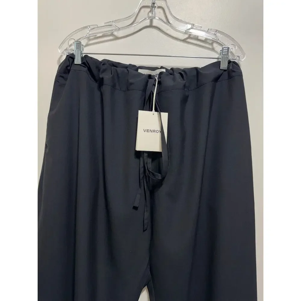 VENROY Black 100% Wool Paperbag Trouser Pants One Size NWT - Picture 9 of 12